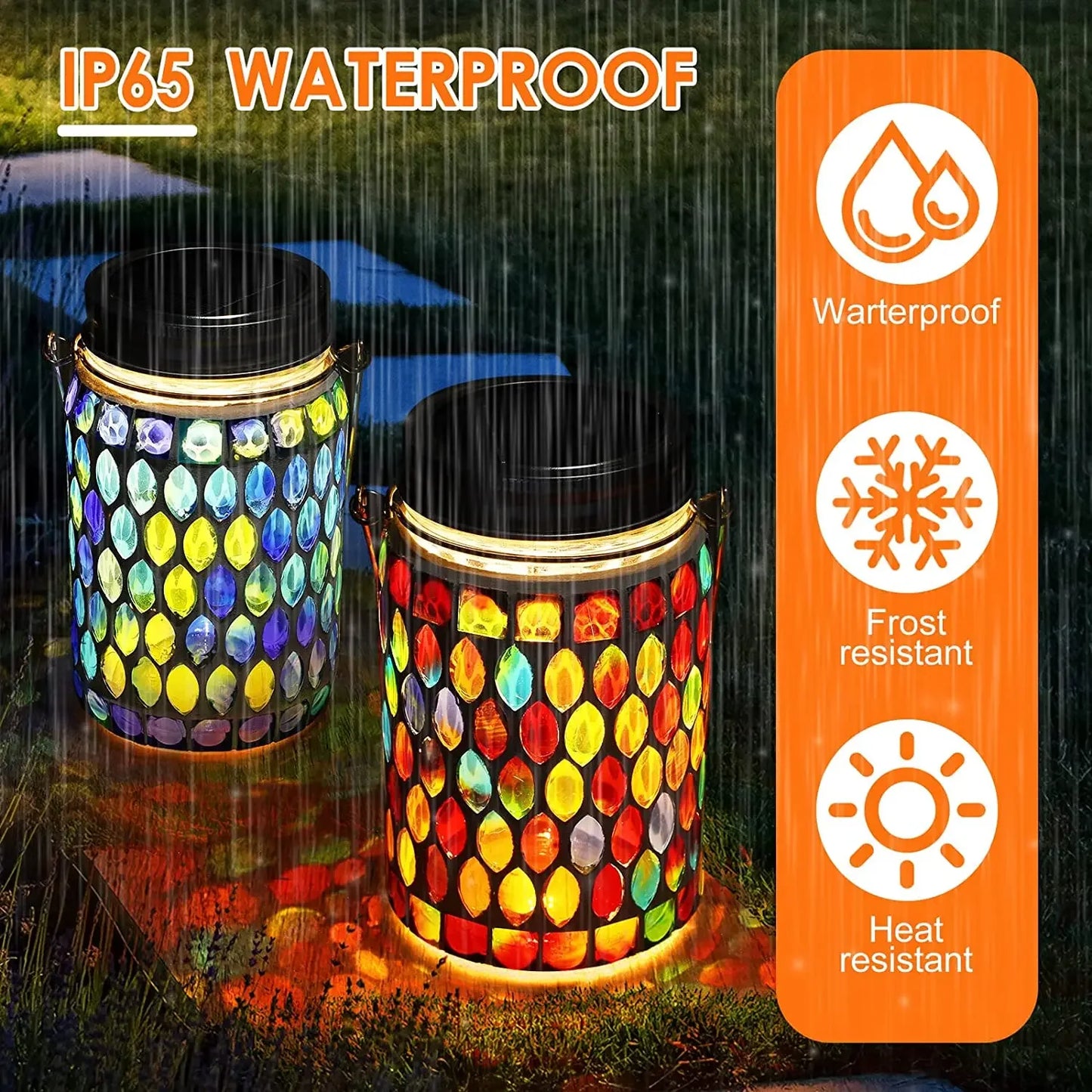 Solar Mosaic Garden Lanterns