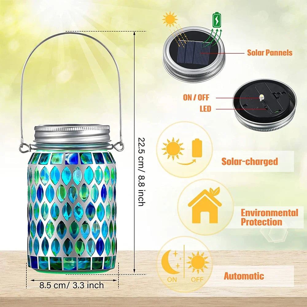 Solar Mosaic Garden Lanterns