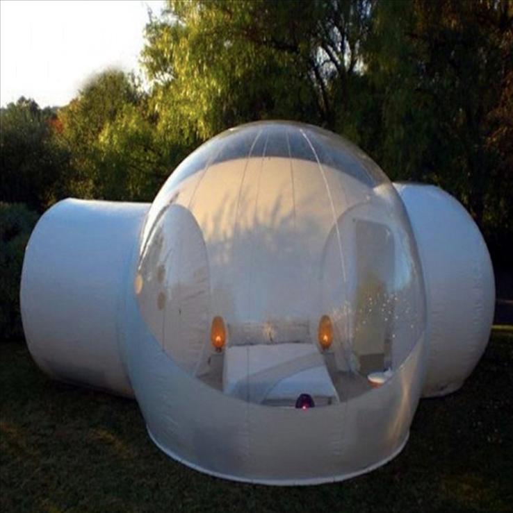 Customized Outdoor Event Inflatable Transparent Bubble Dome Tent With Channel