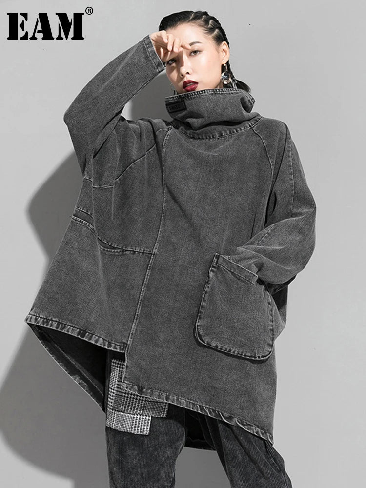 Denim Big Size Sweatshirt