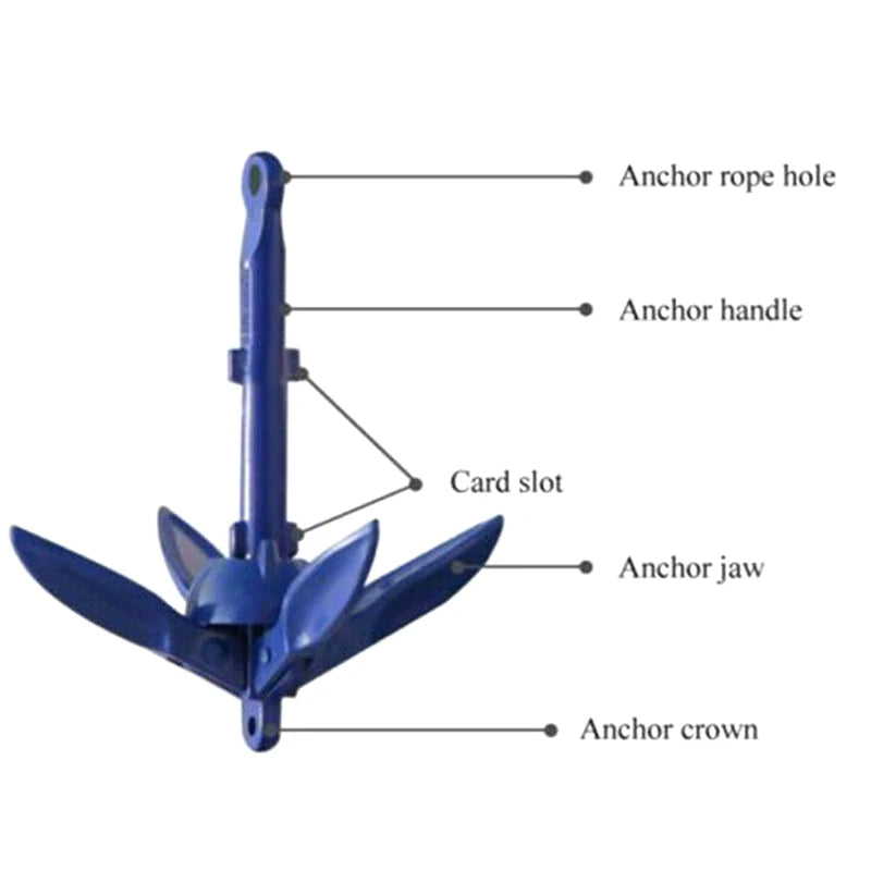 Universal Folding Anchor Aluminum Lightweight Small Watercraft Anchor