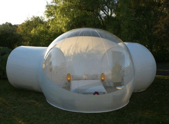 Customized Outdoor Event Inflatable Transparent Bubble Dome Tent With Channel