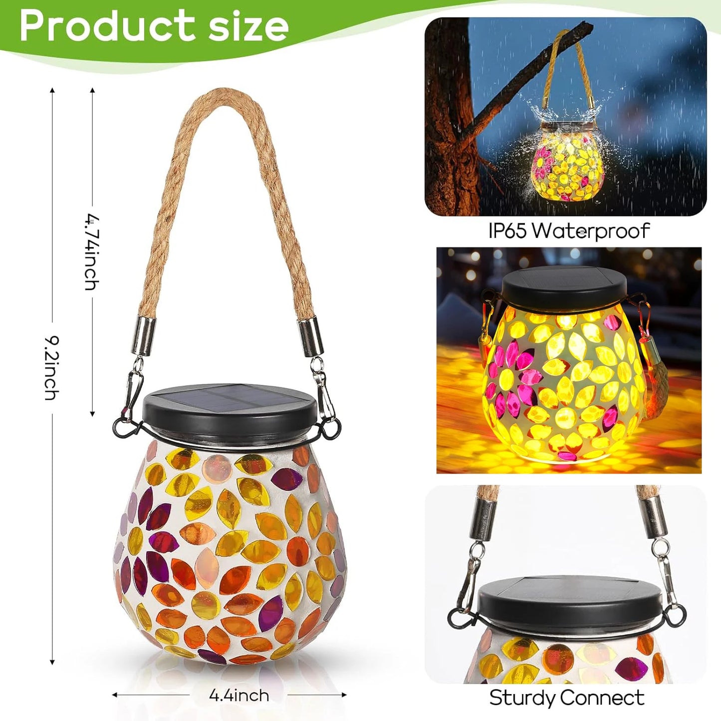 Solar Mosaic Garden Lanterns