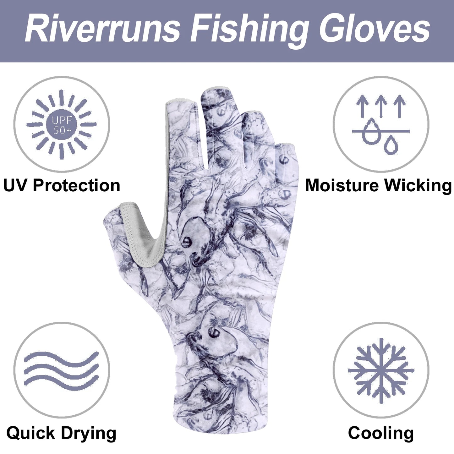Fingerless Fishing Gloves for Men and Women
