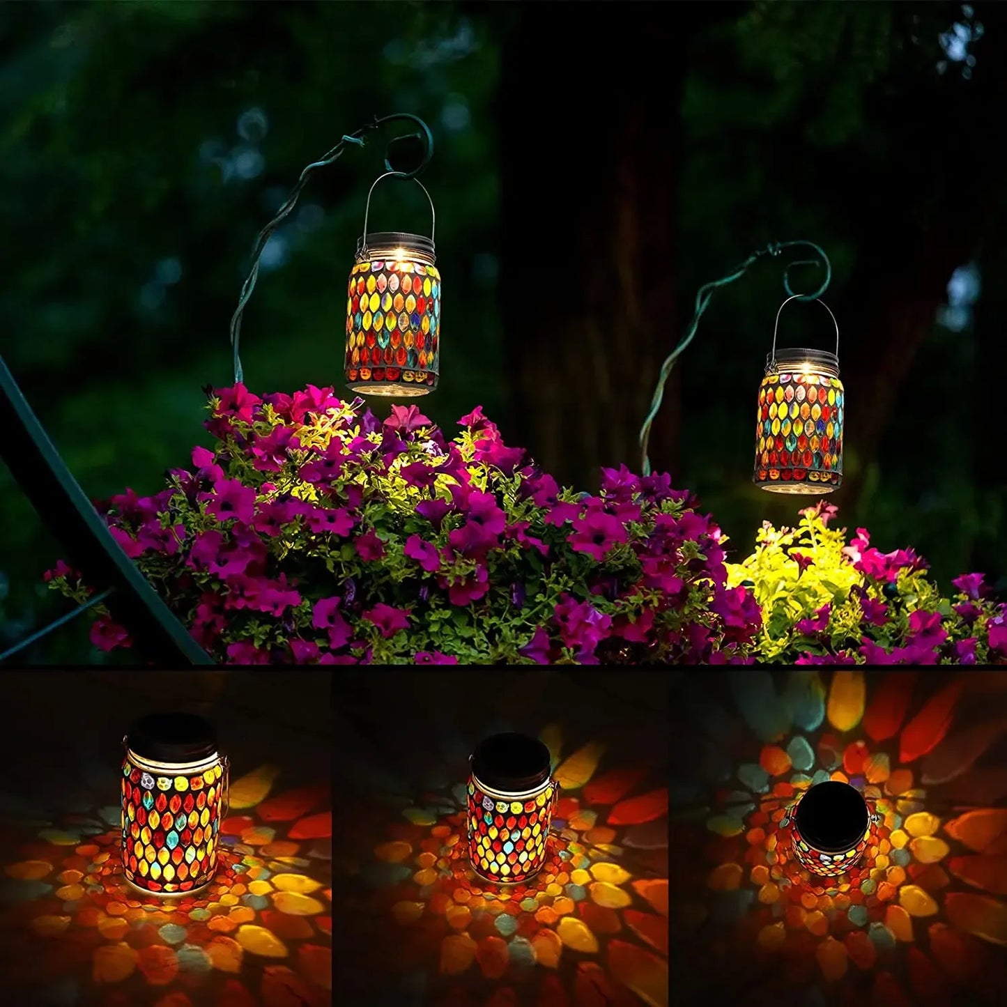 Solar Mosaic Garden Lanterns