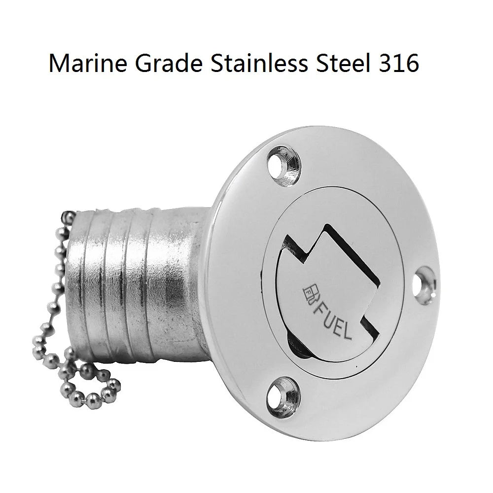 45 Degree Stainless Steel 316 Deck Filler Cap