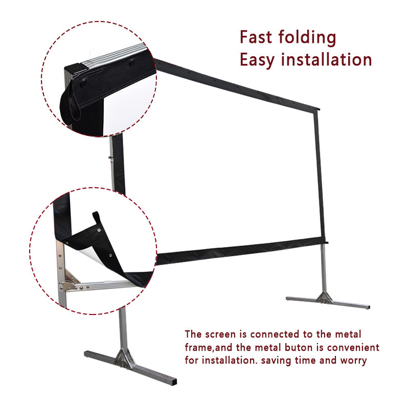 Fast Folding Outdoor Movie Projection Screen