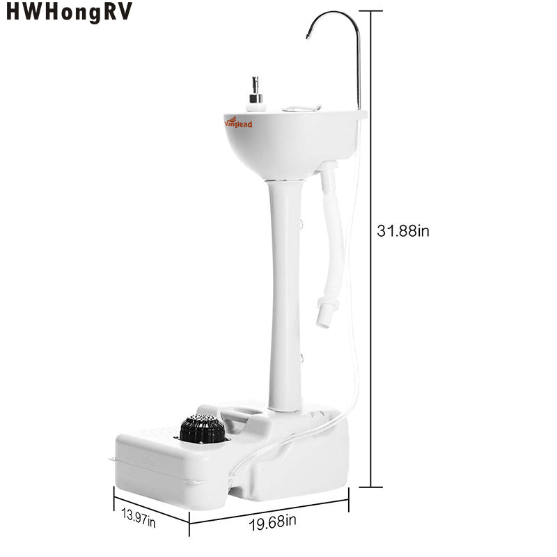 Sink With Foot Pump for Outdoor Events, Gatherings, Camping- Hand Wash Basin