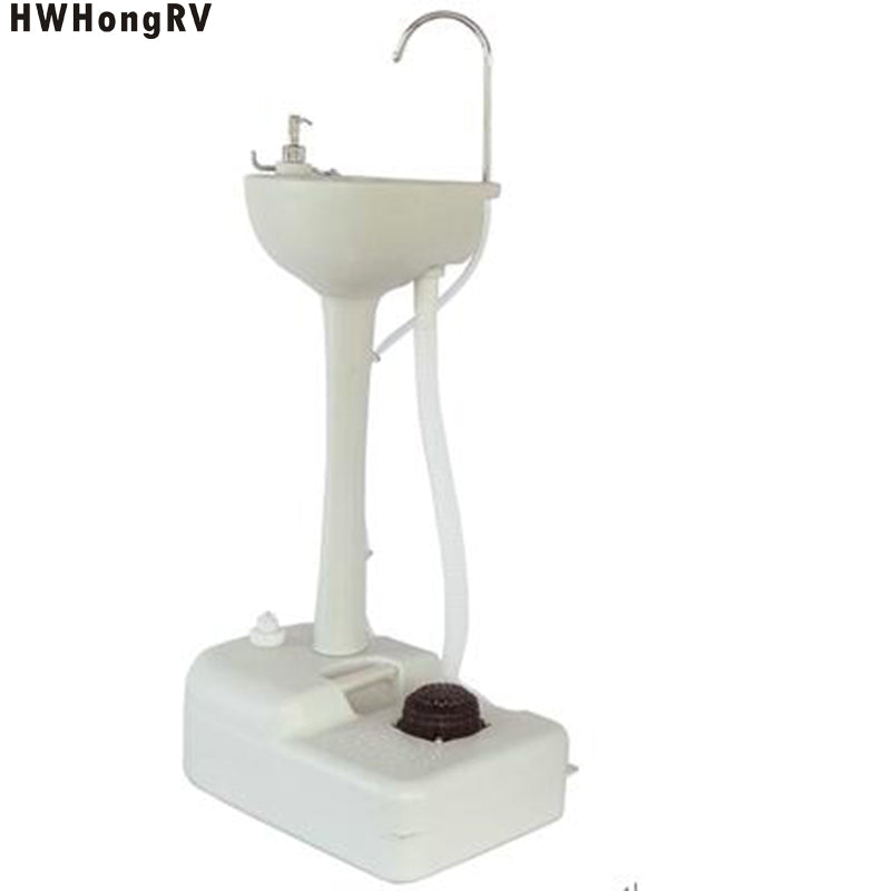 Sink With Foot Pump for Outdoor Events, Gatherings, Camping- Hand Wash Basin