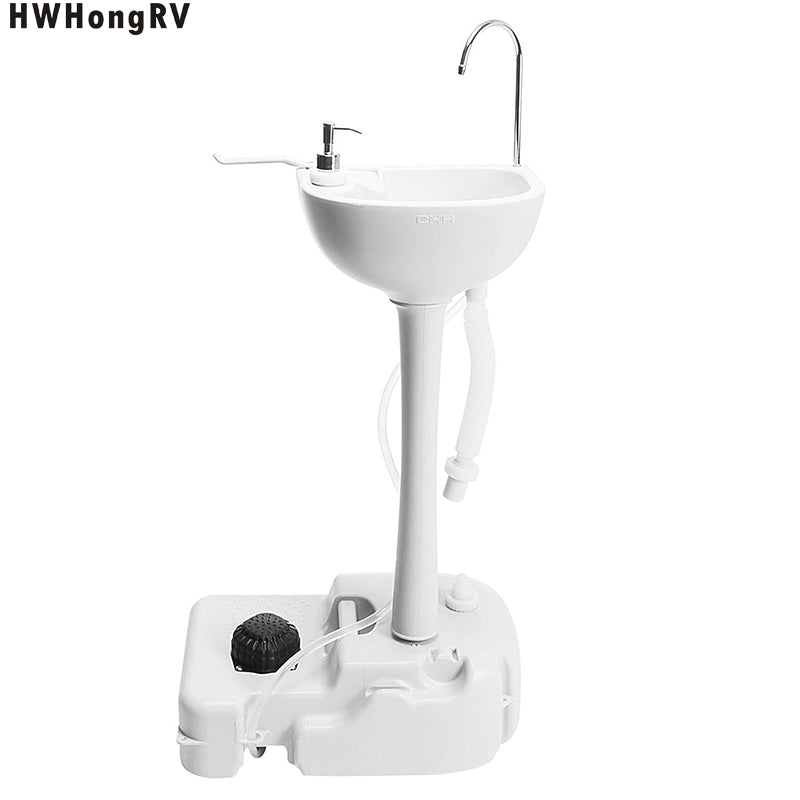 Sink With Foot Pump for Outdoor Events, Gatherings, Camping- Hand Wash Basin