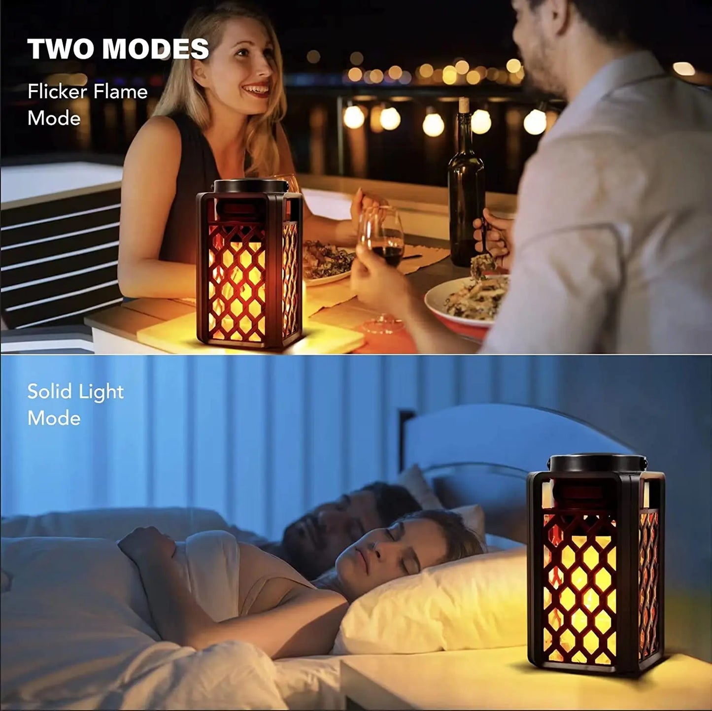 Waterproof Speaker LED Flame Lantern