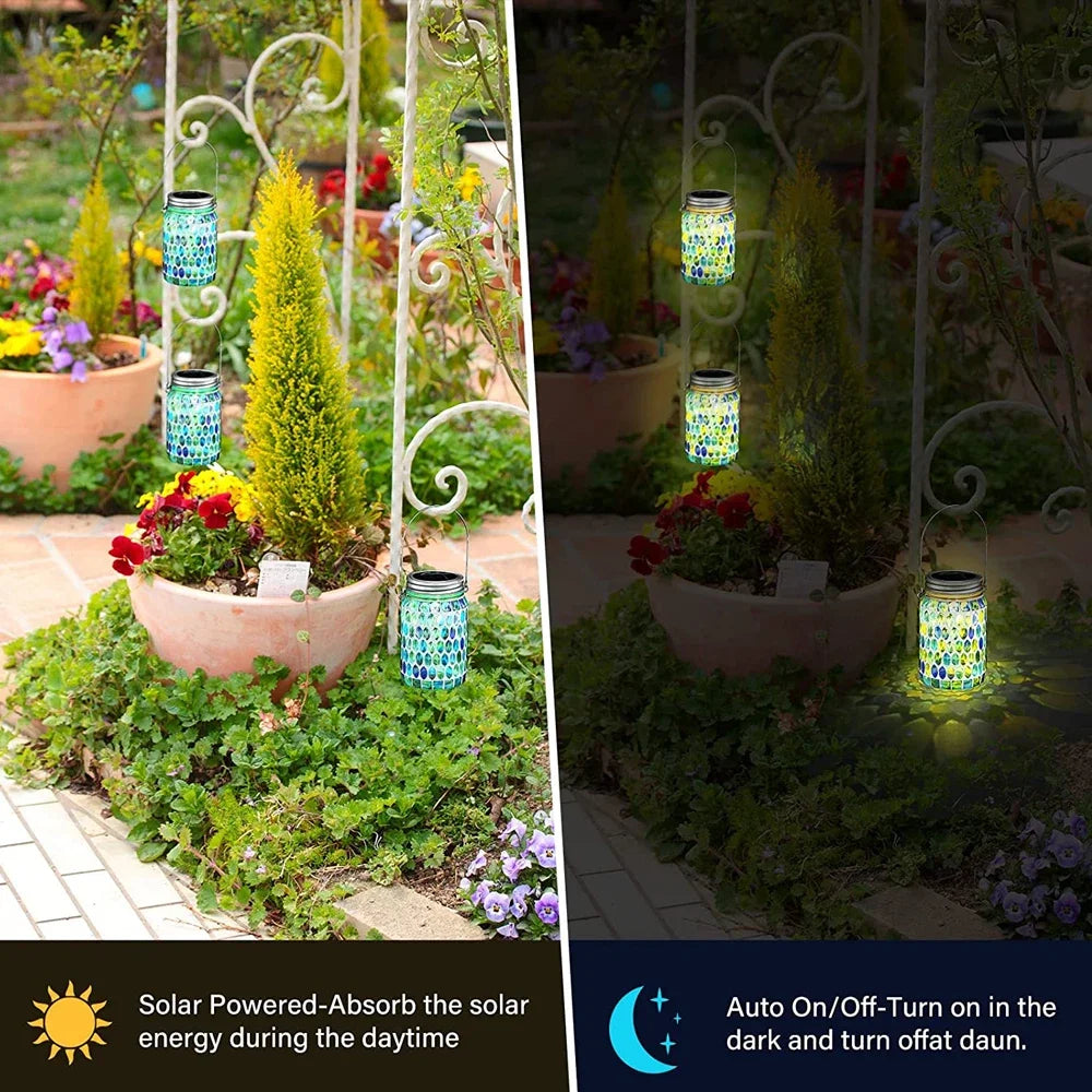 Solar Mosaic Garden Lanterns